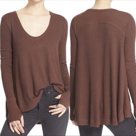 Free people brown thermal - Picture 4 of 5
